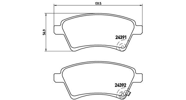 MAGNETI MARELLI Комплект тормозных колодок, дисковый тормоз 363700423105